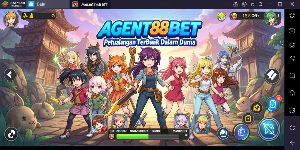 Screenshot gameplay AGENT88BET menampilkan karakter anime dalam aksi.