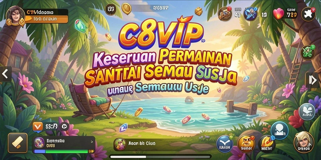Tampilan gameplay C8VIP yang seru dan penuh warna.