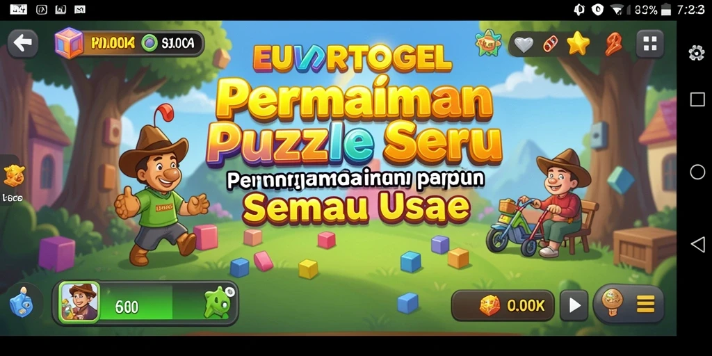Screenshot gameplay EUROTOGEL yang menampilkan tantangan puzzle.