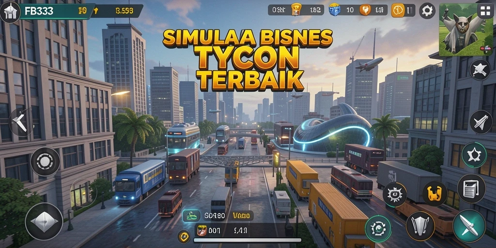 Screenshot FB333 menampilkan aksi seru dalam membangun kerajaan bisnis.
