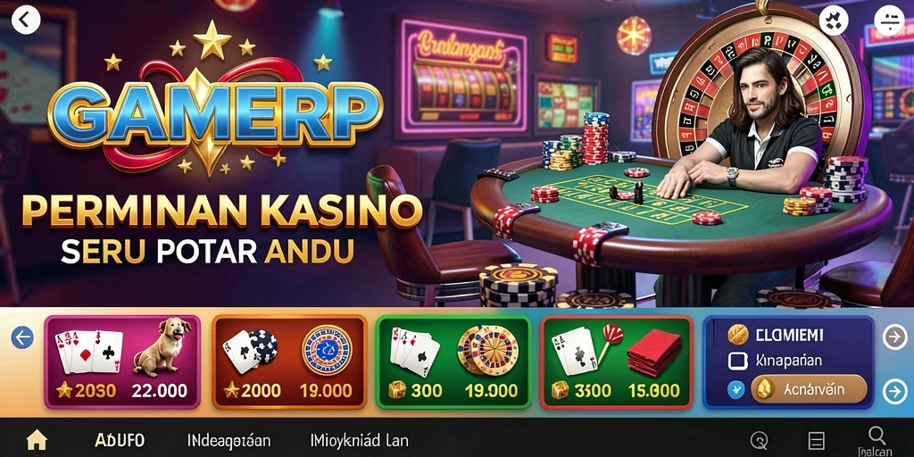 Tangkapan layar GAMERP menunjukkan pengalaman bermain Kasino yang mengasyikkan.