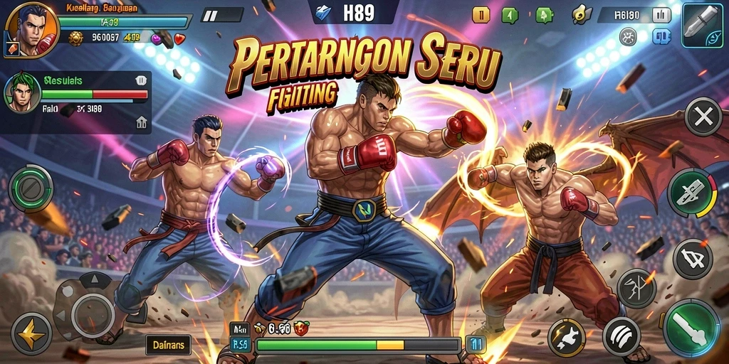 Tampilan gameplay mendebarkan dari H89 dengan pertarungan karakter yang seru.