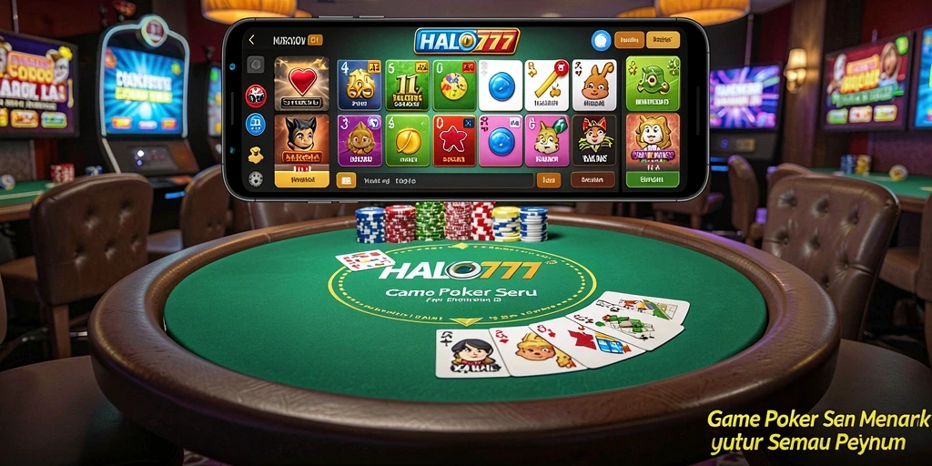 Screenshot HALO777 menunjukkan gameplay Poker yang menegangkan dengan grafis yang menarik.