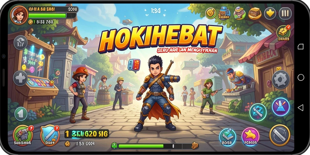 Tampilan gameplay HOKIHEBAT yang menarik dan penuh aksi.