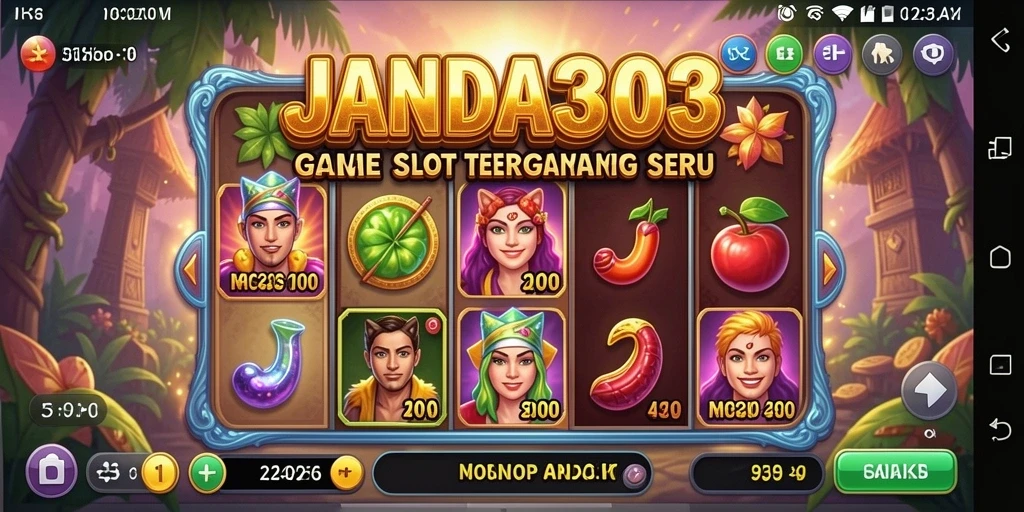 Screenshot utama JANDA303 menampilkan gameplay slot yang menarik.