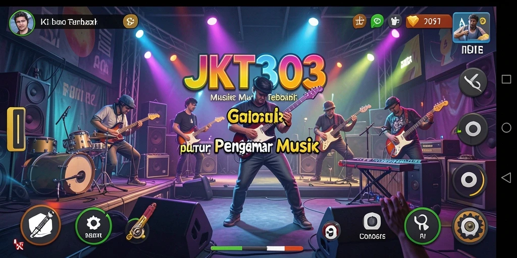 Tampilan permainan JKT303 dengan gameplay musik yang menantang.