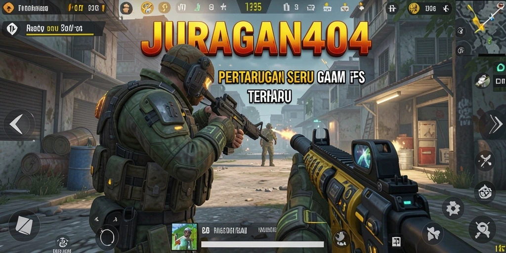 Gameplay mendebarkan dalam JURAGAN404 dengan berbagai aksi seru.