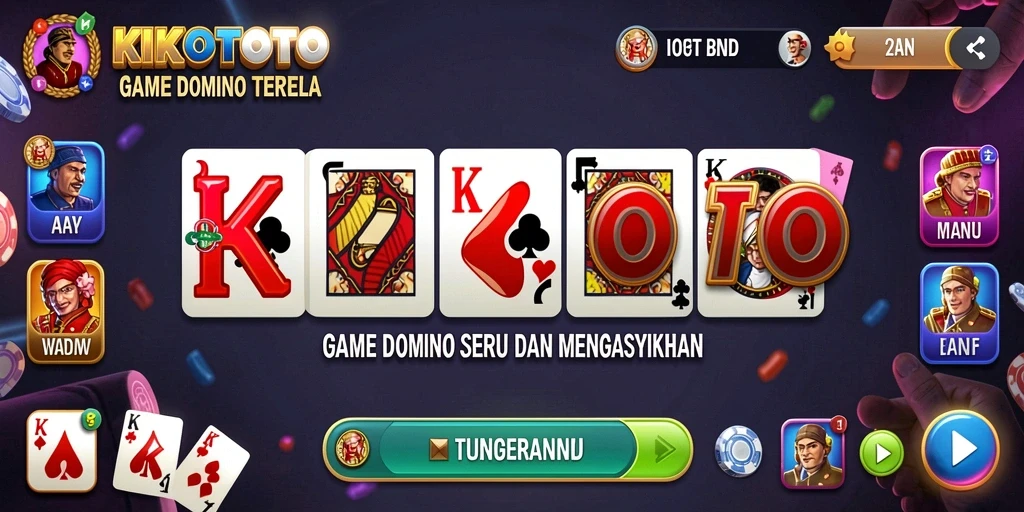 Screenshot KIKOTOTO menunjukkan gameplay Domino yang seru dan interaktif.