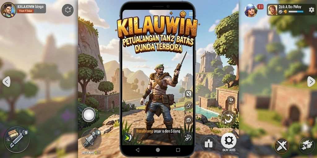 Screenshot gameplay KILAUWIN menampilkan dunia terbuka yang luas dan menakjubkan.