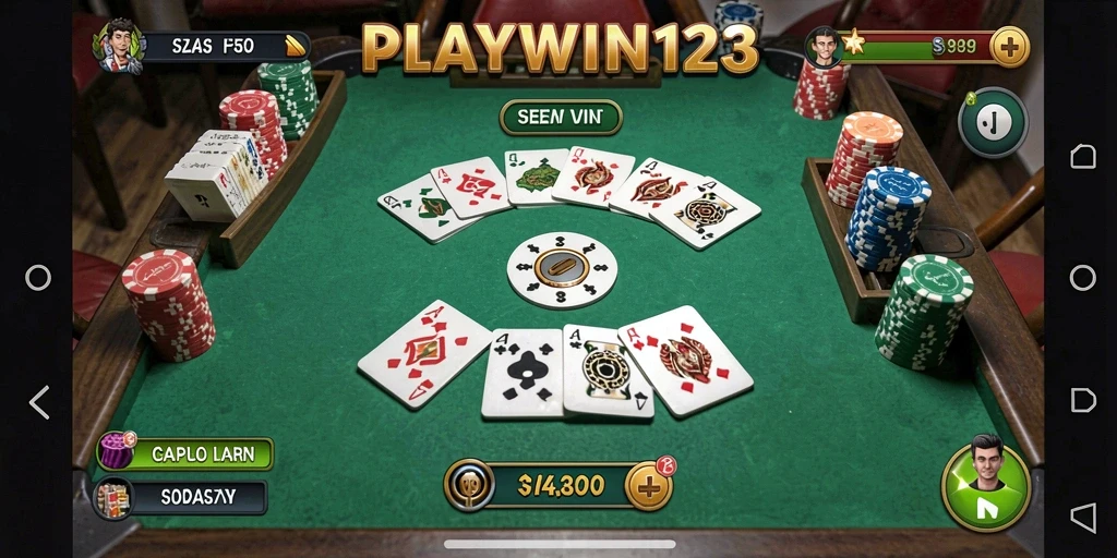 Tampilan gameplay menarik aplikasi Gaple PLAYWIN123.