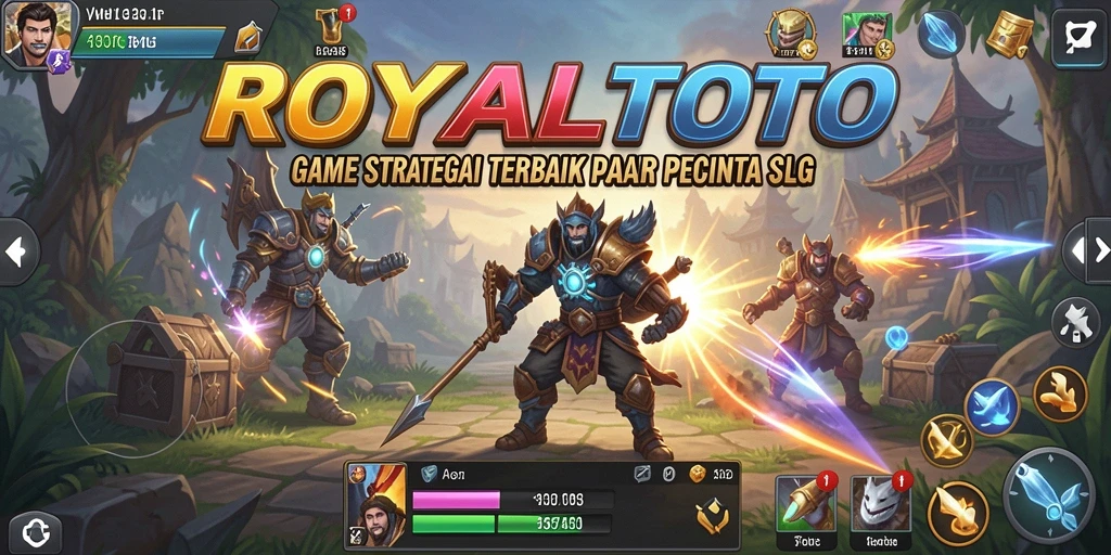 Tampilan gameplay mendebarkan di ROYALTOTO dengan pertempuran strategi.