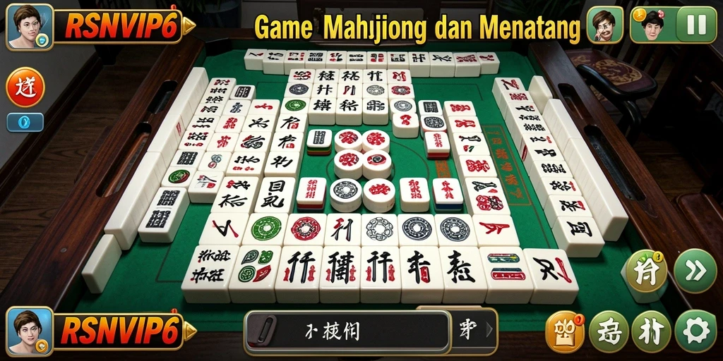 Tangkapan layar gameplay RSNVIP6 yang penuh aksi Mahjong.