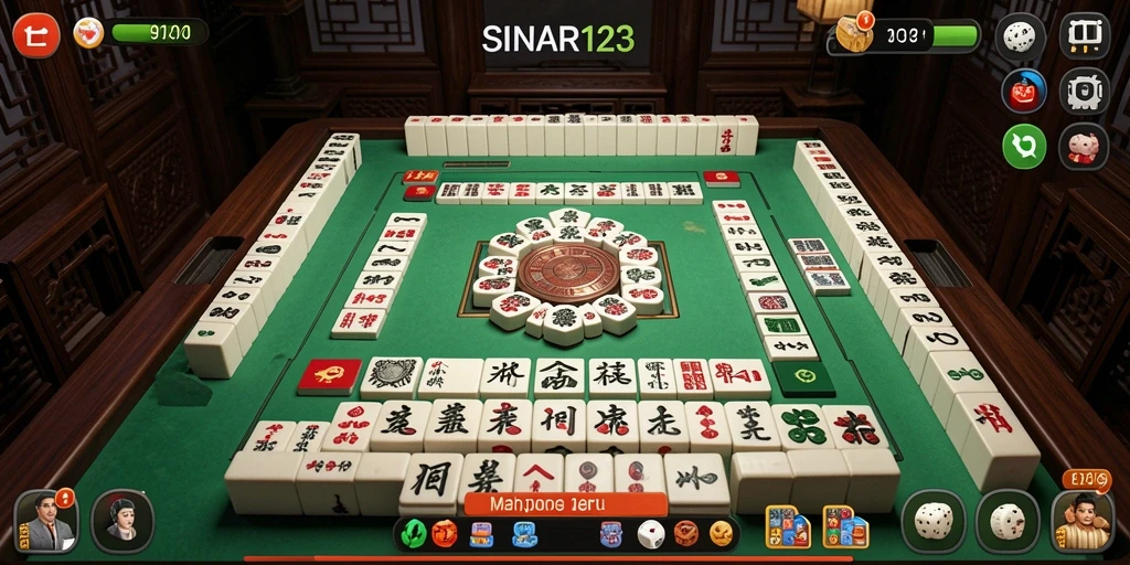 Screenshot gameplay SINAR123 menampilkan aksi seru dalam Mahjong.