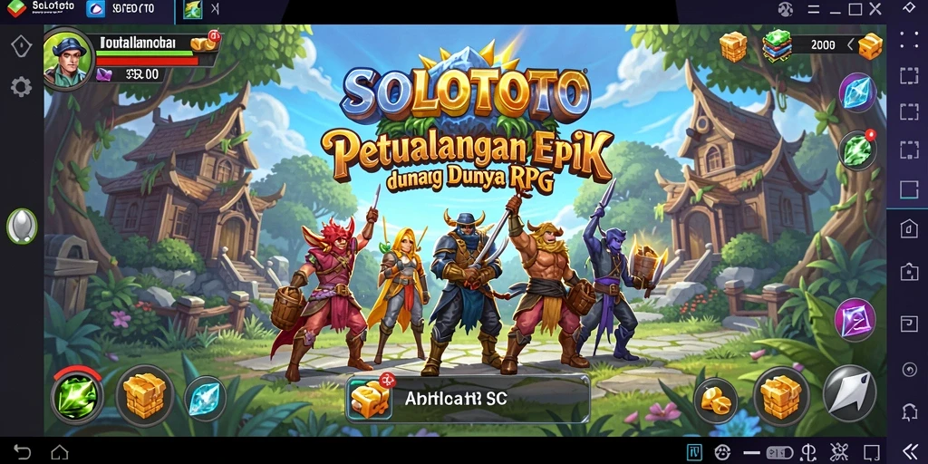 Tampilan epik dari gameplay RPG SOLOTOTO yang menarik perhatian.