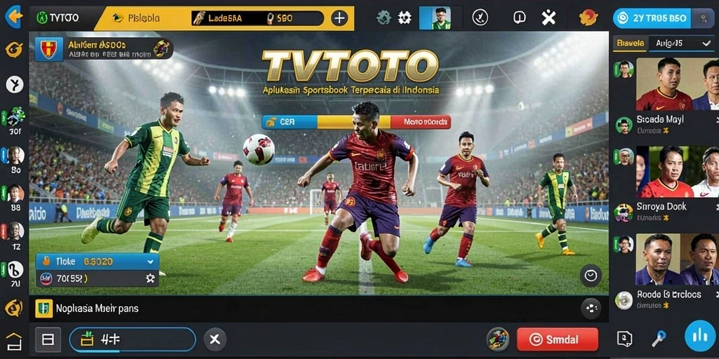 Screenshot inti gameplay Sportsbook TVTOTO dengan opsi taruhan yang menarik.