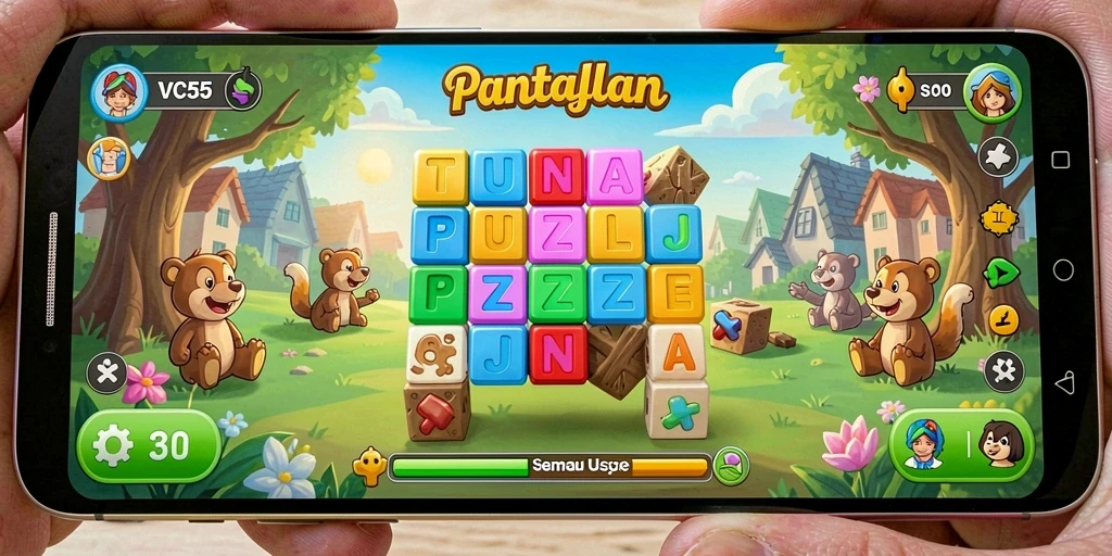 Screenshot utama VC55 menampilkan gameplay puzzle yang menarik dan menantang.