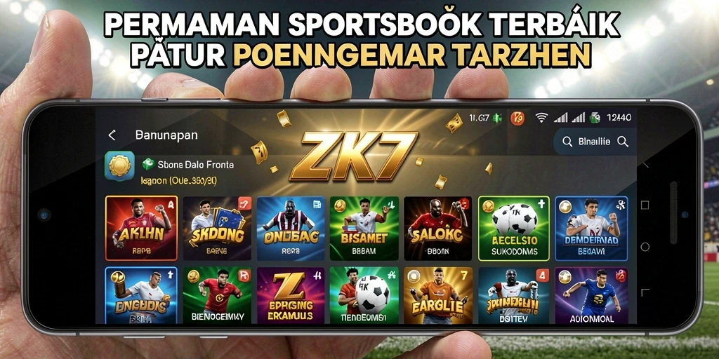 Screenshot utama ZK7 yang menampilkan antarmuka permainan Sportsbook.